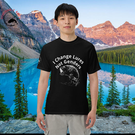 I Change Lures Not Genders Men’s garment-dyed heavyweight t-shirt